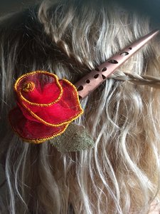 Haarclip met roos 